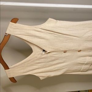 Vintage Paul Harris Linen Button Down MIDI Dress